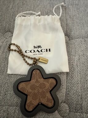 NWOT, Coach signature star key chain / bag charm.
